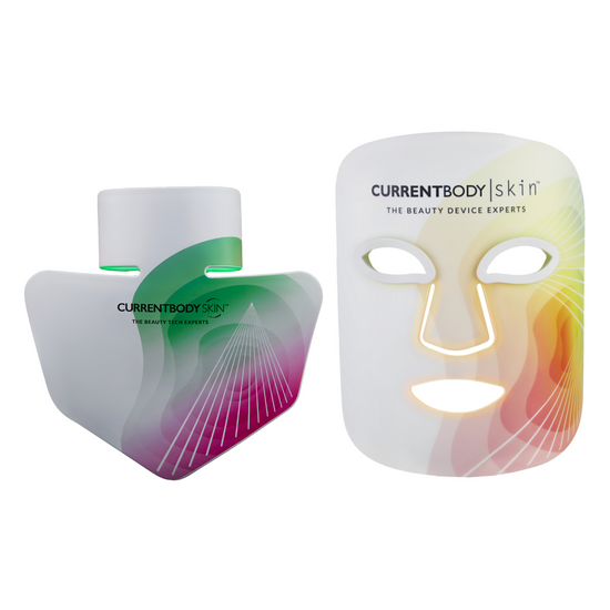 Máscara LED 4-en-1 Mapeo Zonal Facial & Máscara LED iluminadora para cuello y escote