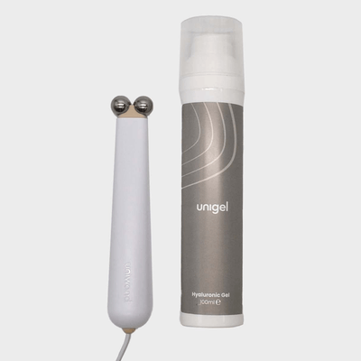 TensCare Uniwand – Dispositivo de tonificación facial de microcorriente con gel hialurónico