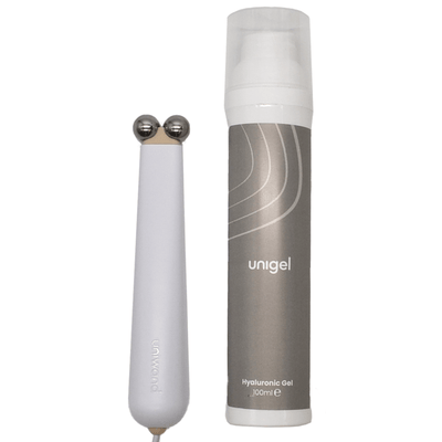 TensCare Uniwand – Dispositivo de tonificación facial de microcorriente con gel hialurónico